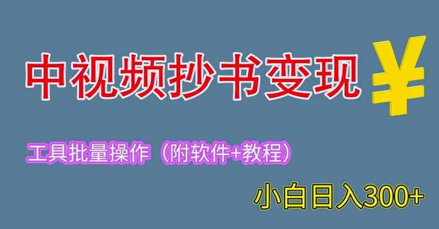 2023中视频抄书变现（附工具+教程），一天300+，特别适合新手操作的副业（揭秘）